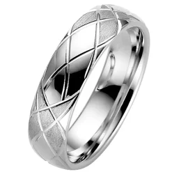 Trauringe Weißgold 6mm 06018