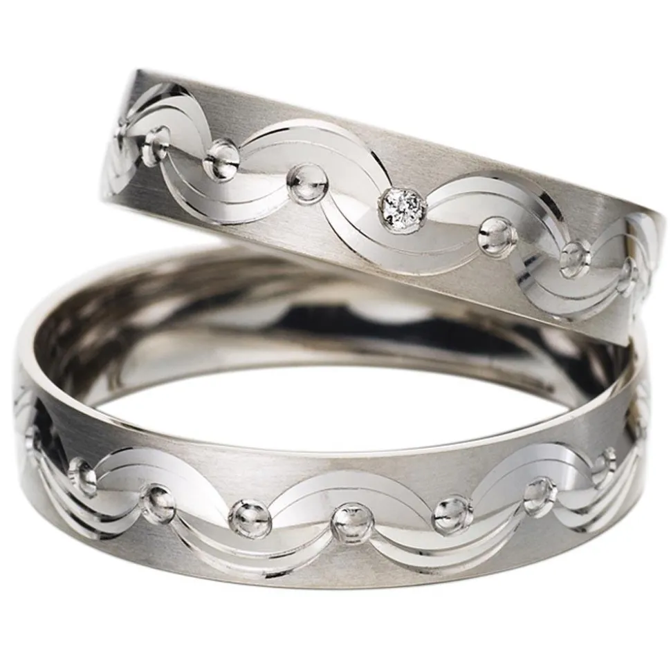 Trauringe Weißgold 5mm 05444-050