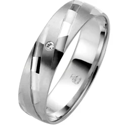 Trauringe Weißgold 5mm 03687-W