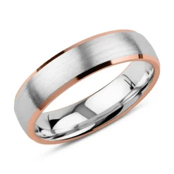 Trauringset aus Sterlingsilber, rosé, gravierbar R8598s