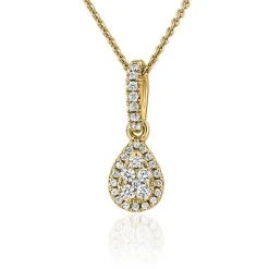 Tropfen Anhänger aus Gelbgold mit Brillanten BDP0046-GSL
