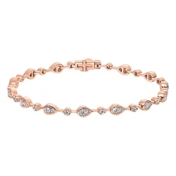 Tropfen Armband aus Roségold, lab grown Diamanten BDB0026LG-RSL