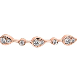 Tropfen Armband aus Roségold, lab grown Diamanten BDB0026LG-RSL
