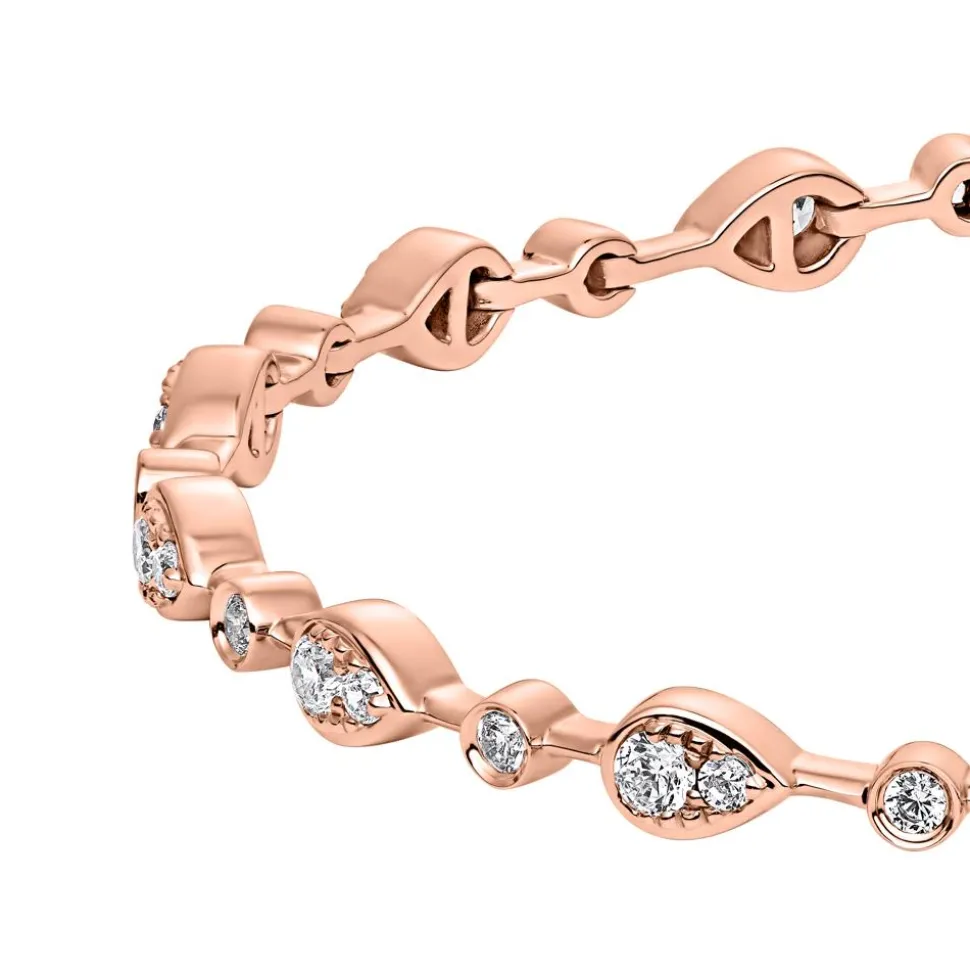 Tropfen Armband aus Roségold, lab grown Diamanten BDB0026LG-RSL