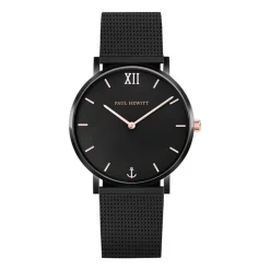 Uhr Black Sunray für Herren aus Edelstahl, schwarz PH-SA-B-BSR-4S