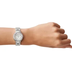 Uhr Virginia für Damen aus Edelstahl mit Glassteinen ES3282