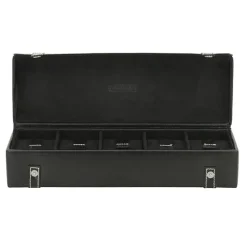 Uhrentruhe schwarz Leder für 5 Uhren geeignet 26140-2