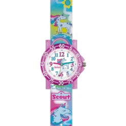 Unicorn Mädchenuhr aus Kunststoff und Textil 280375034