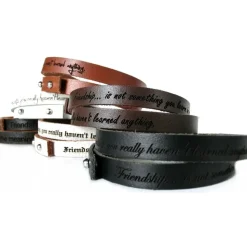 Unisex Wickelarmband Leder inkl. Lasergravur LB0248SL