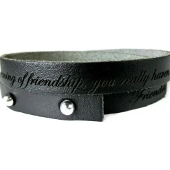 Unisex Wickelarmband Leder inkl. Lasergravur LB0248SL