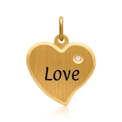 Vergoldete 925 Silberkette Herz Zirkonia SP0582SLK