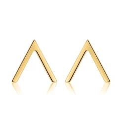 Vergoldete 925er Silber Ohrstecker im V-Design LSE0031