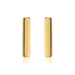 Vergoldete 925er Silber Stäbchen Ohrstecker LSE0025