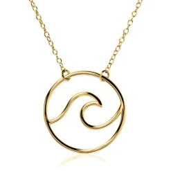 Vergoldete 925er Silberkette Wave LSN0025