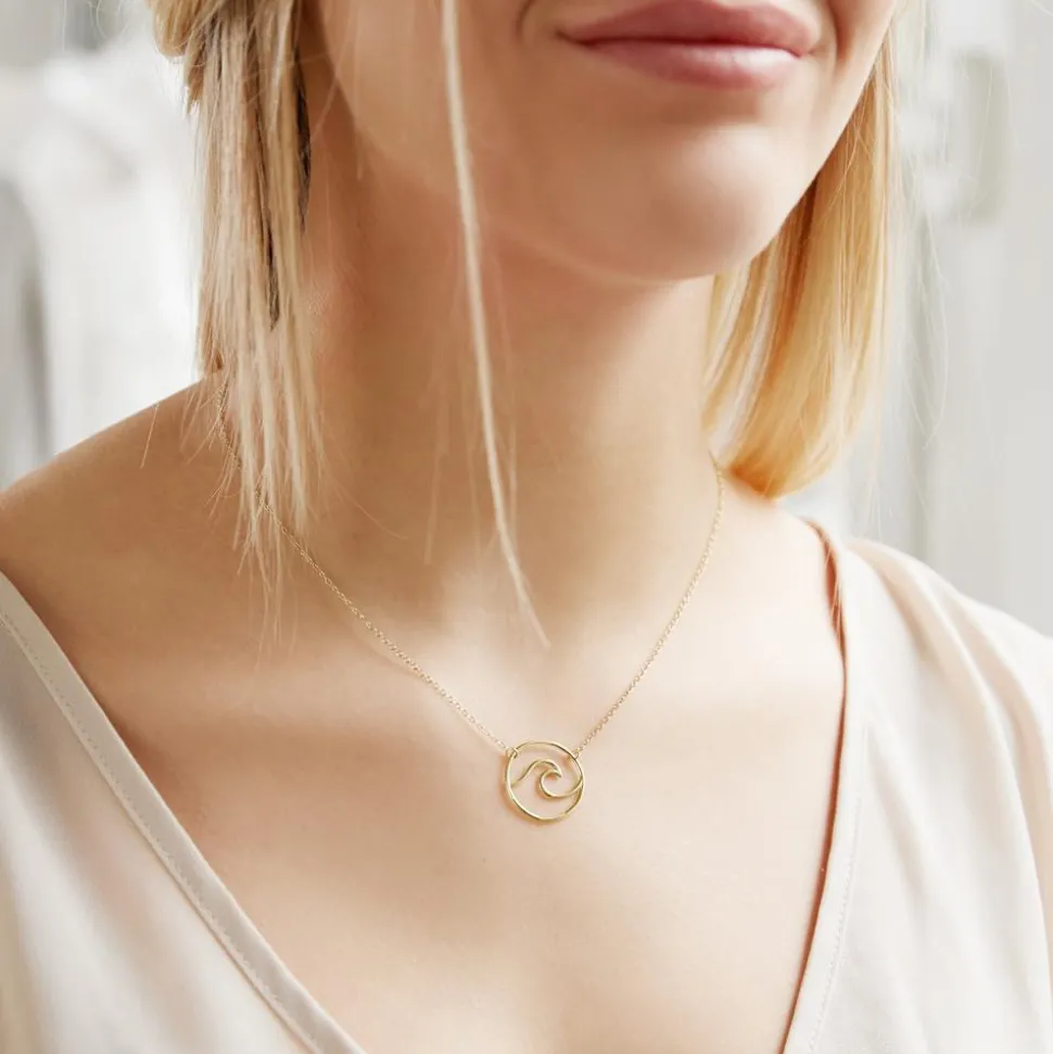 Vergoldete 925er Silberkette Wave LSN0025