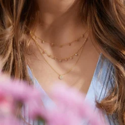 Vergoldete Sterlingsilber Kette LSN0010