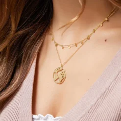 Vergoldete Sterlingsilber Kette LSN0010