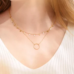 Vergoldete Sterlingsilber Kette LSN0010