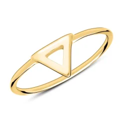 Vergoldeter 925er Silberring Dreieck LSR0034