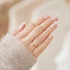 Vergoldeter 925er Silberring Dreieck LSR0034