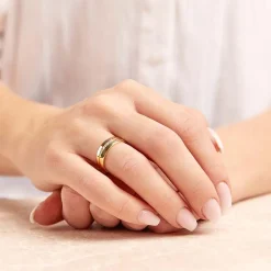 Vergoldeter Vivo 925er Silberring Zirkonia R8549czSL