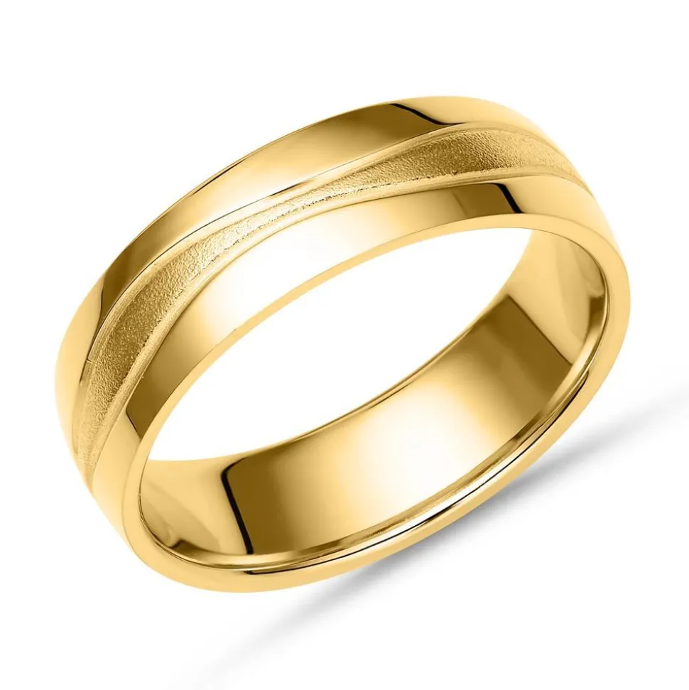 Vergoldeter Vivo Silber Fingerring teilpoliert R8549SL