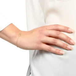 Vergoldetes 925 Silberarmband mit Ichthys LSB0003