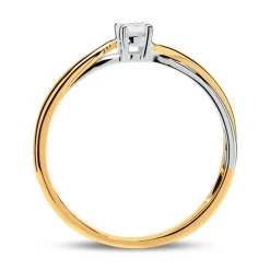 Verlobungsring aus 585er Gelb- und Weißgold mit Diamant DR0432