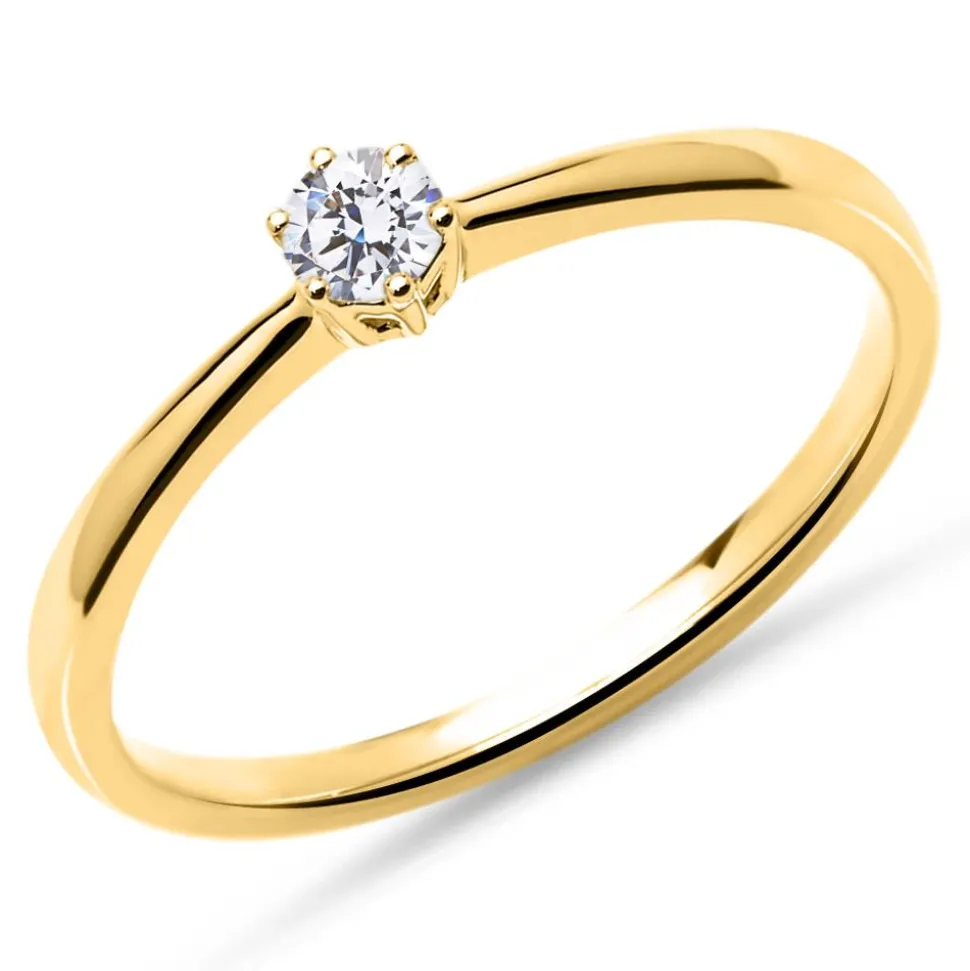 Verlobungsring aus 585er Gold mit Diamant, lab-grown VR0138-LSL