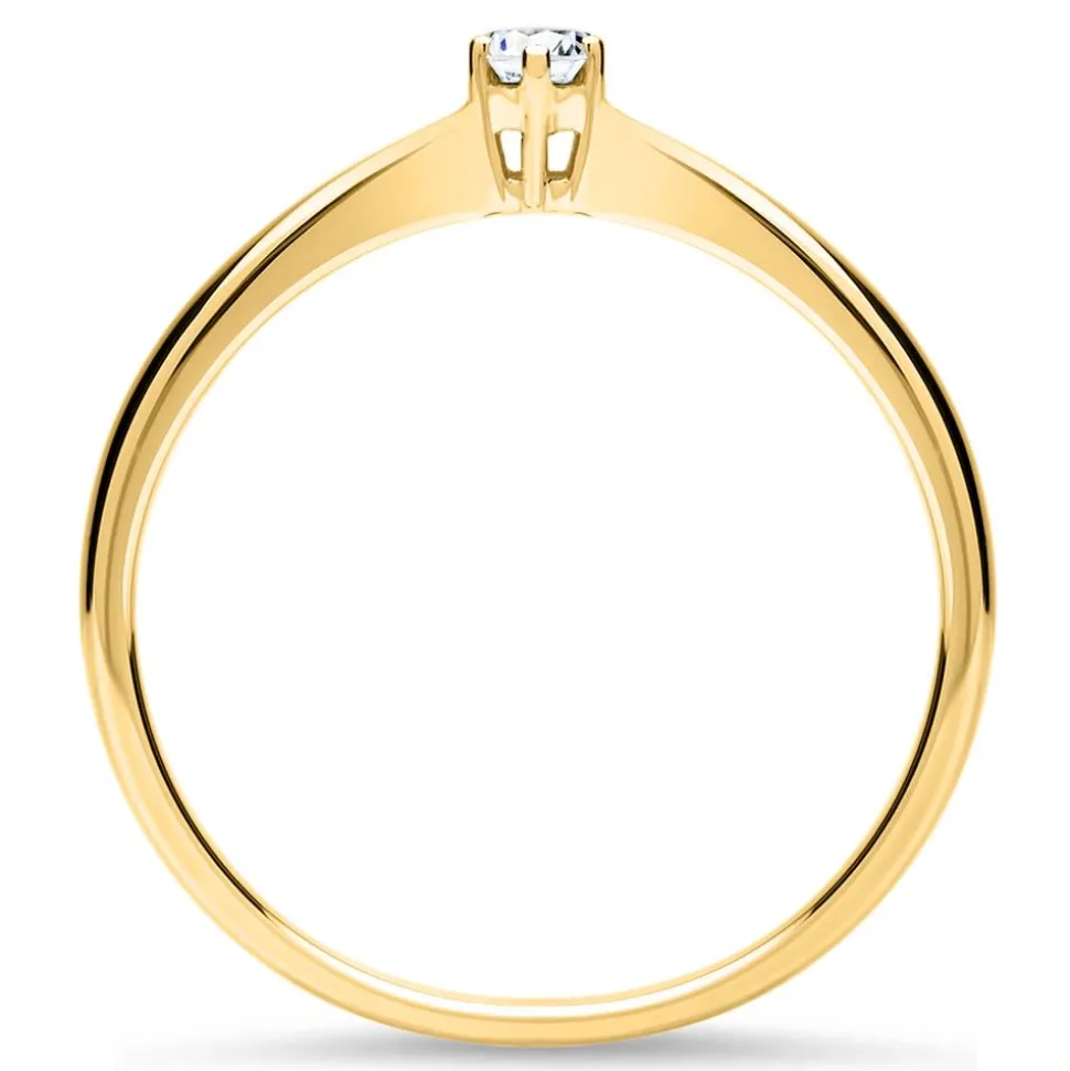 Verlobungsring aus 585er Gold mit Diamant, lab-grown VR0138-LSL