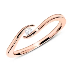 Verlobungsring aus 585er Roségold mit Diamant 0,05 ct. VR0213SL