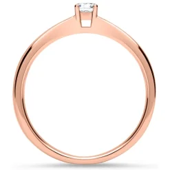 Verlobungsring aus 585er Roségold mit Diamant 0,10 ct. VR0349-LSL