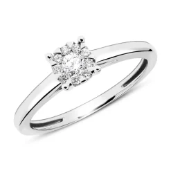 Verlobungsring aus 585er Weißgold mit Diamanten VR0326