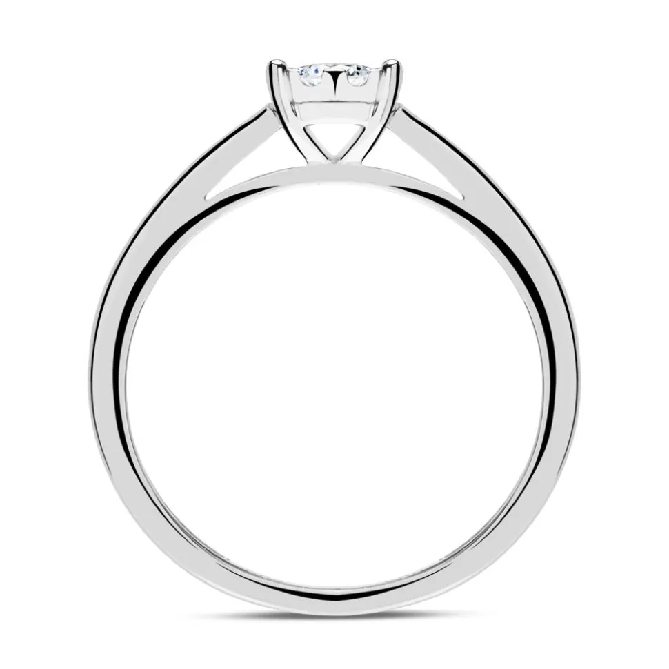 Verlobungsring aus 585er Weißgold mit Diamanten VR0326