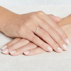 Verlobungsring aus 585er Weißgold mit Diamanten VR0334