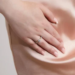 Verlobungsring aus Gelbgold mit lab grown Diamanten BDR0016LG-GSL