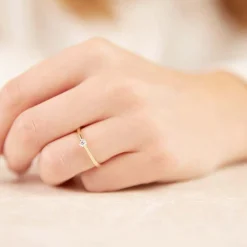 Verlobungsring aus 14K Gold mit Brillant, 0,10 ct. VR0132-LSL