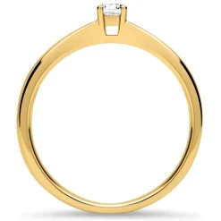 Verlobungsring aus 14K Gold mit Brillant, 0,10 ct. VR0132-LSL
