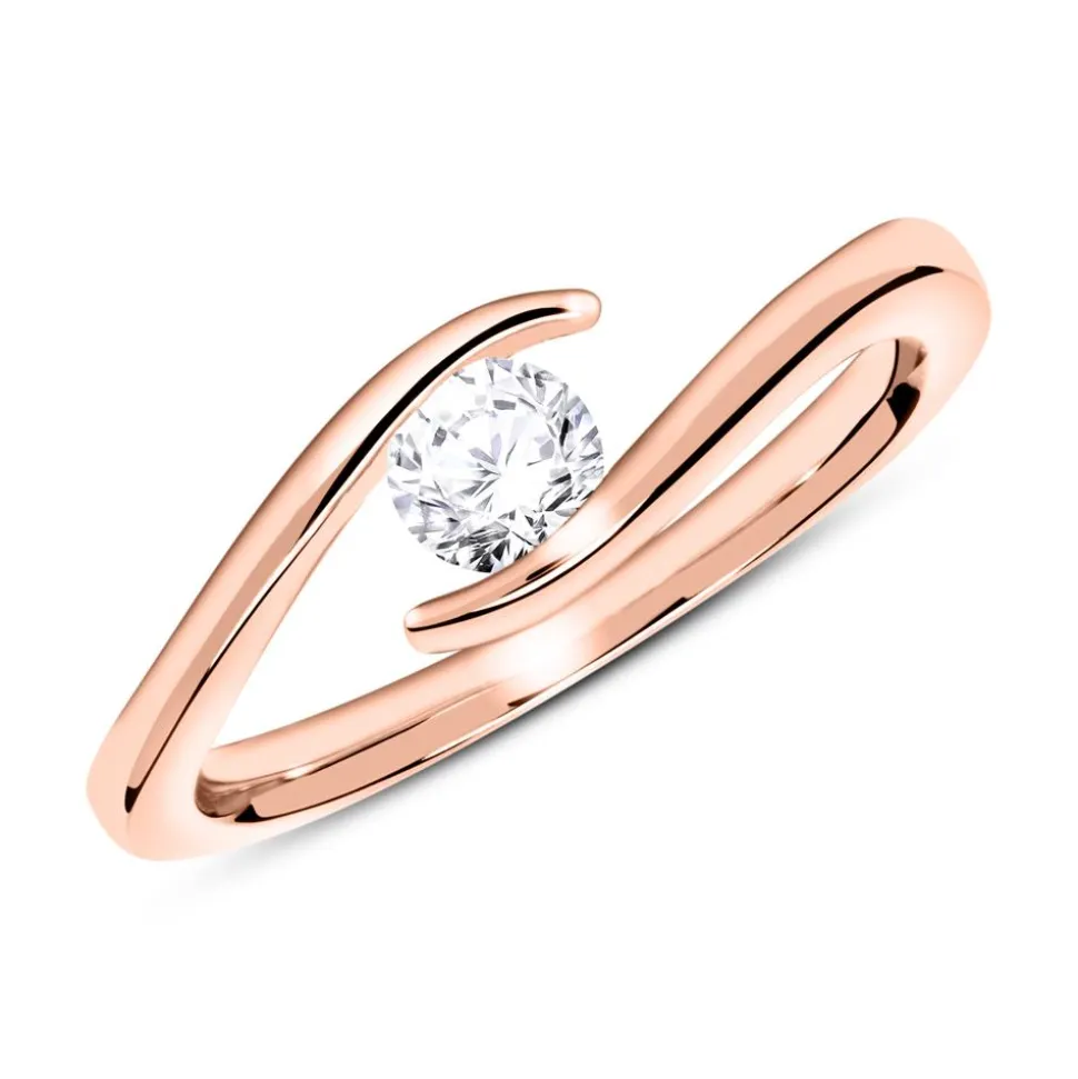 Verlobungsring aus 14K Roségold mit Diamant 0,25 ct. VR0231SL