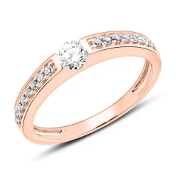 Verlobungsring aus 14K Roségold mit Diamanten VR0515-14KRSL
