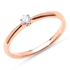 Verlobungsring aus 14K Roségold mit Brillant, lab-grown VR0350-LSL
