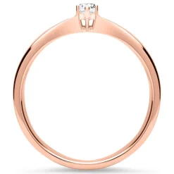 Verlobungsring aus 14K Roségold mit Brillant, lab-grown VR0350-LSL