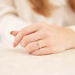 Verlobungsring aus 14K Weißgold mit Brillant, lab-grown VR0131-LSL