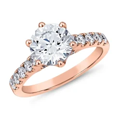 Verlobungsring aus Roségold mit lab grown Diamanten BDR0018LG-RSL