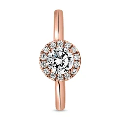 Verlobungsring Halo mit lab grown Diamanten, Roségold BDR0034LG-RSL
