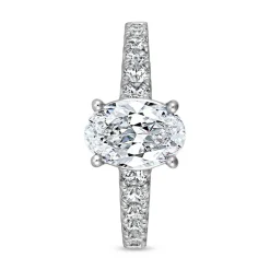 Verlobungsring mit Diamanten aus Weißgold oder Platin BDR0033-WSL