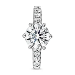 Verlobungsring mit Diamanten aus Weißgold oder Platin BDR0018-WSL