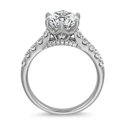 Verlobungsring mit Diamanten aus Weißgold oder Platin BDR0018-WSL