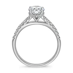 Verlobungsring mit Diamanten aus Weißgold oder Platin BDR0029-WSL