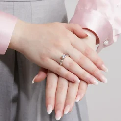 Verlobungsring mit Diamantbesatz aus Gelbgold BDR0035-GSL